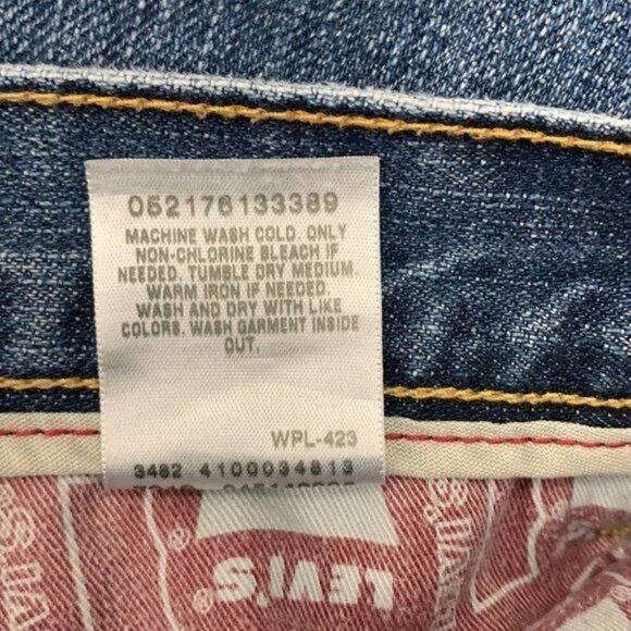 Levi’s Men Slim Fit Straight Leg Blue Jeans Size 32 W /34L - Picture 6 of 11